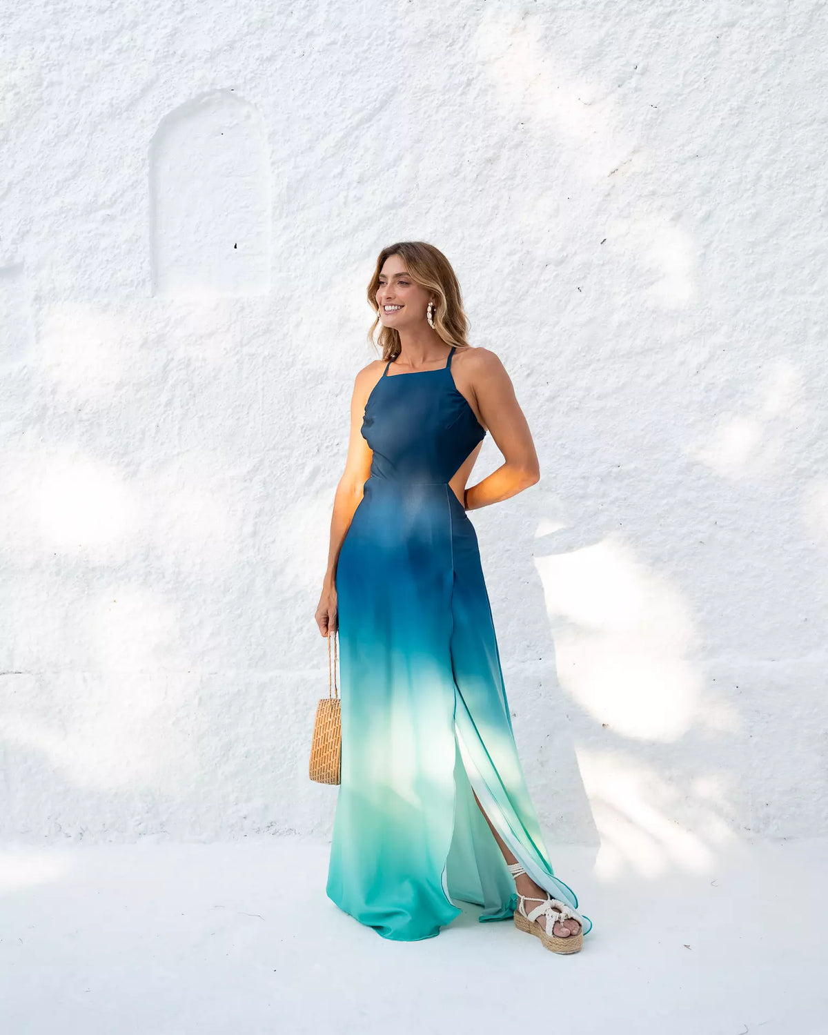 Vestido Longo Oceano Azul