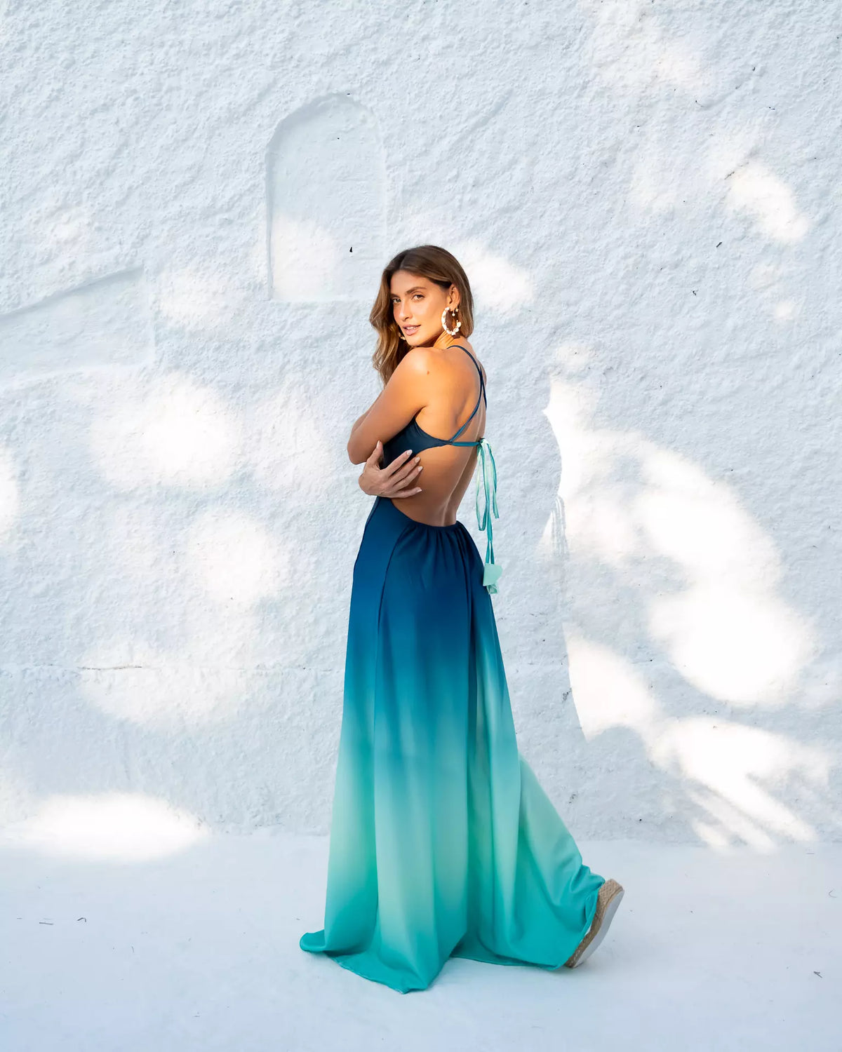 Vestido Longo Oceano Azul