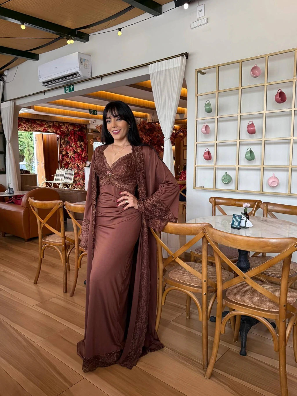 Kit Robe e Camisola Madame